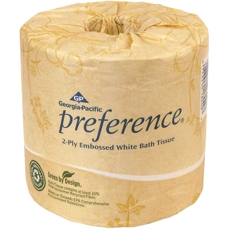 2-Ply White Embossed Bathroom Tissue Toilet Paper, 80PK